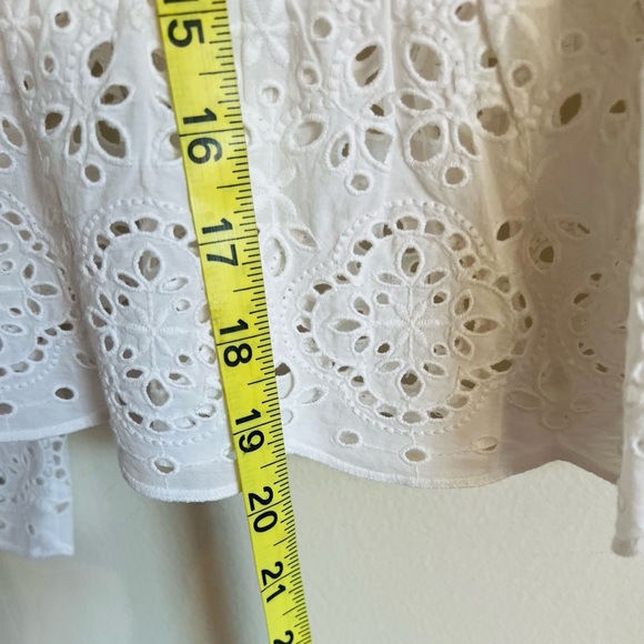 Veronica Beard Emmalyn Eyelet Top in White size 2 - Picture 15 of 16
